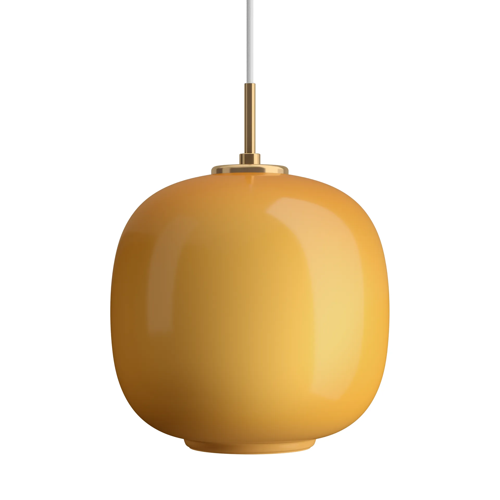 VL45 Radiohus kattolamppu Ø25 cm, Brass-amber glass Louis Poulsen