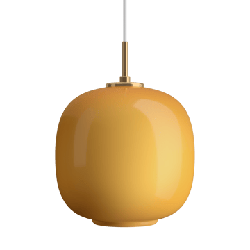 VL45 Radiohus kattolamppu Ø25 cm - Brass-amber glass - Louis Poulsen