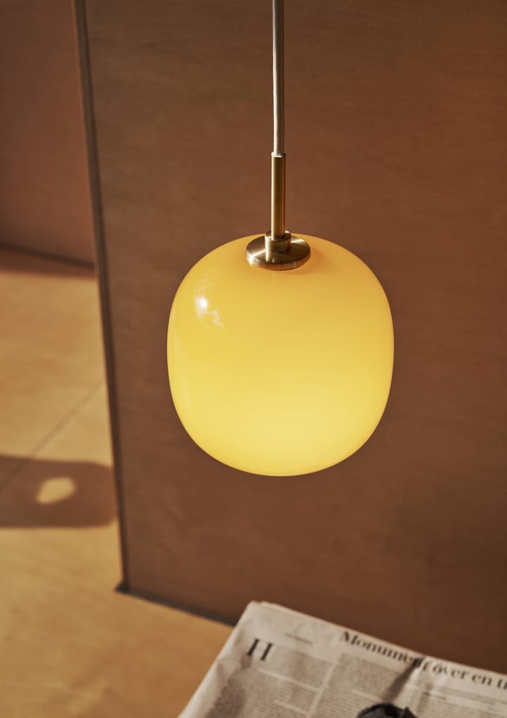 VL45 Radiohus kattolamppu Ø25 cm, Brass-amber glass Louis Poulsen