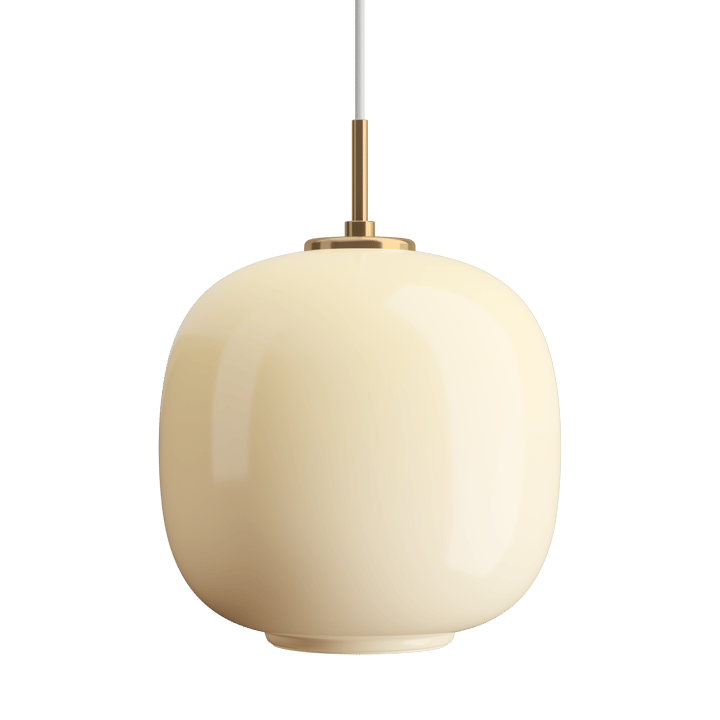 VL45 Radiohus kattolamppu Ø25 cm, Brass-pale yellow glass Louis Poulsen
