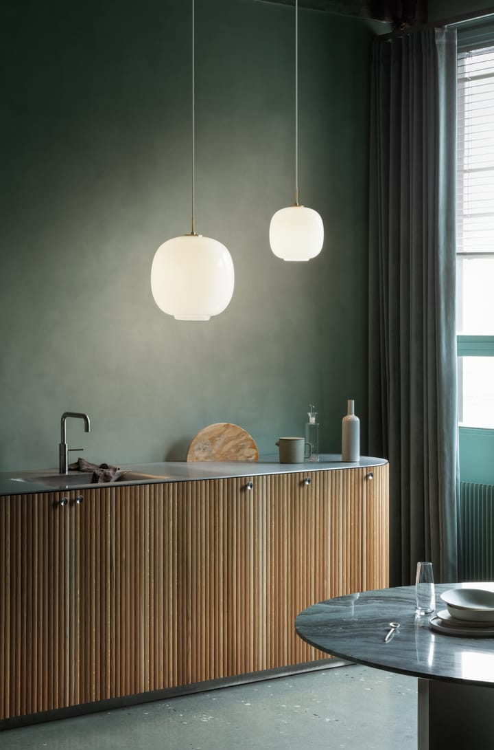 VL45 Radiohus kattolamppu Ø25 cm, Brass-white opal glass Louis Poulsen