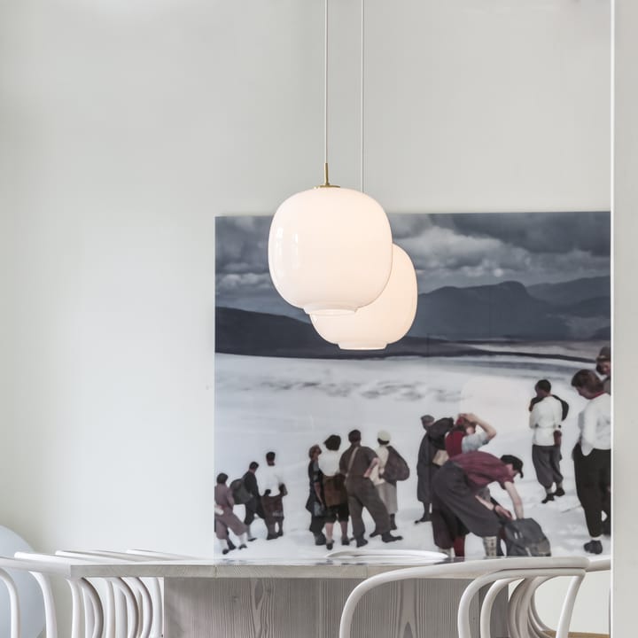 VL45 Radiohus kattolamppu Ø25 cm, Brass-white opal glass Louis Poulsen