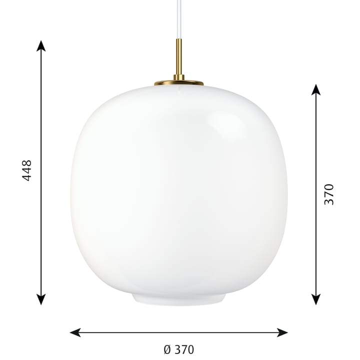 VL45 Radiohus -kattolamppu Ø37 cm, Brass-white opal glass Louis Poulsen