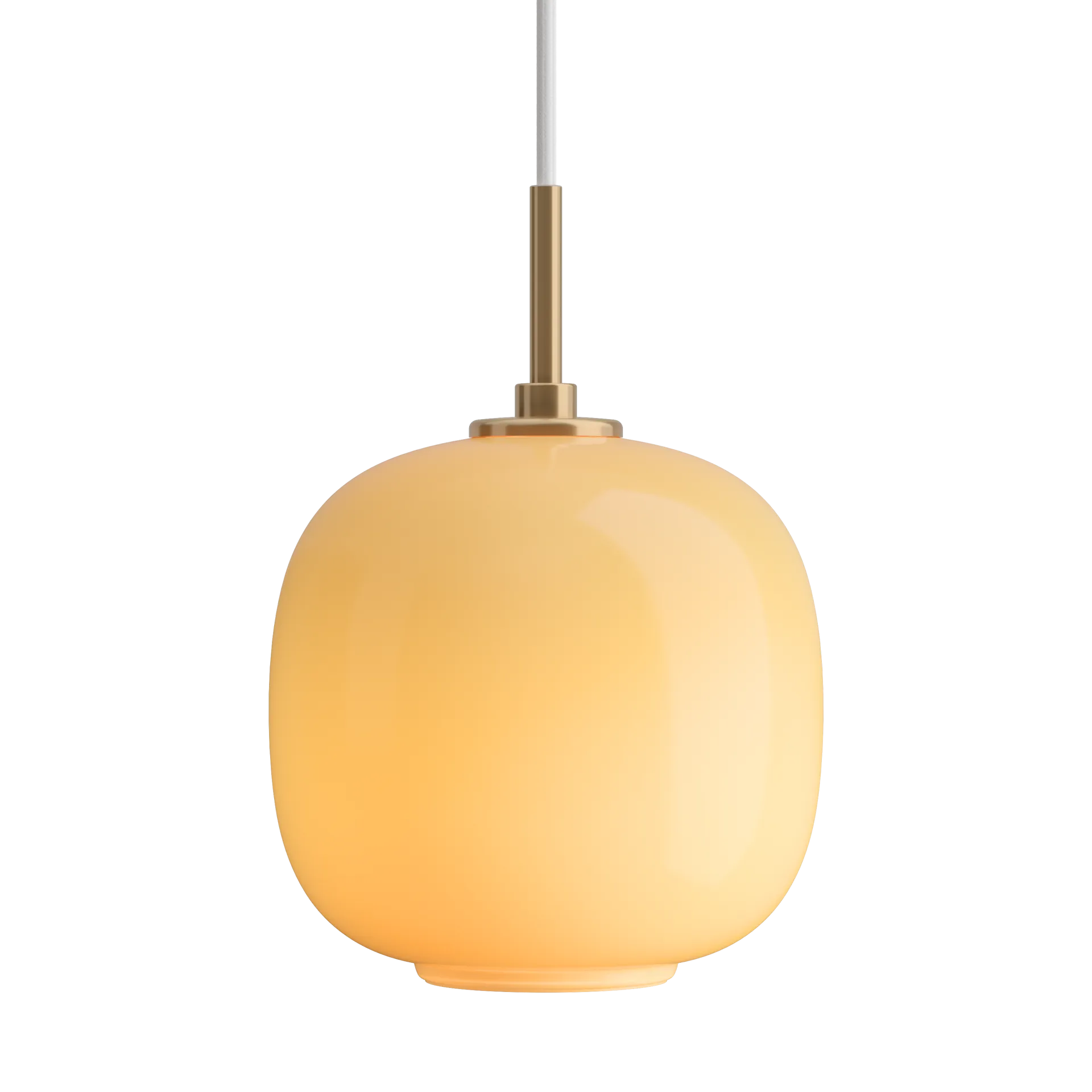 VL45 Radiohus kattovalaisin Ø17,5 cm, Brass-amber glass Louis Poulsen