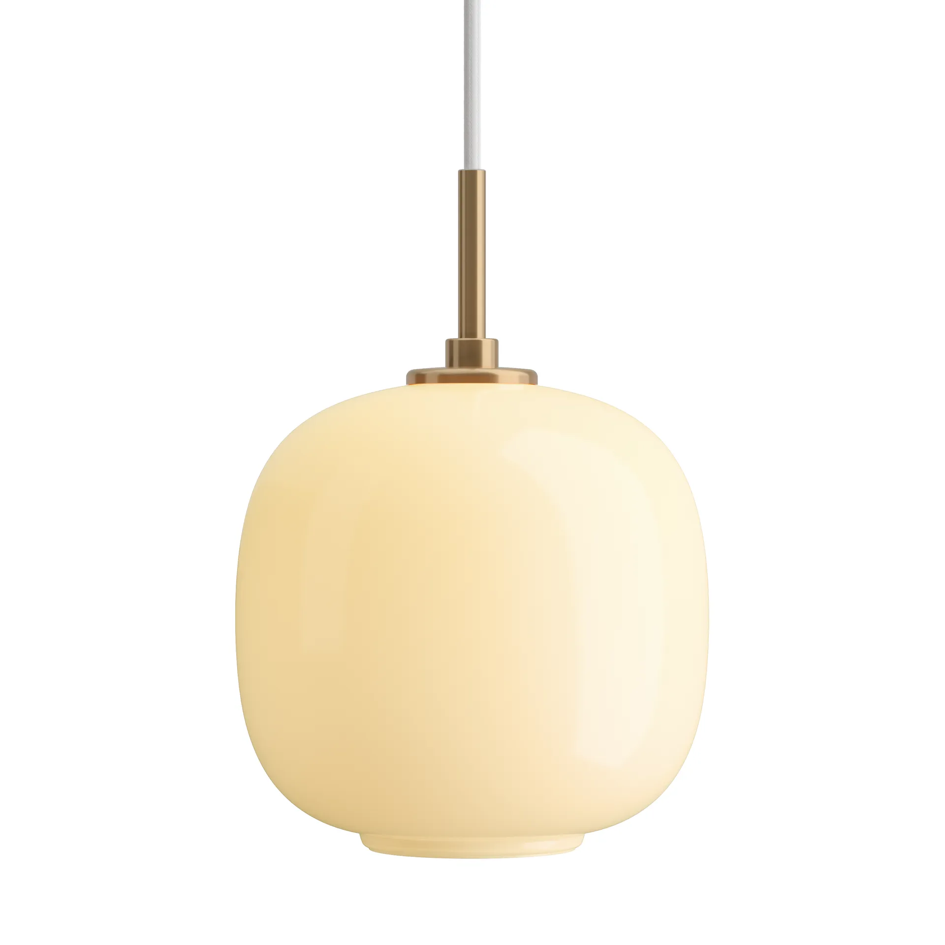 VL45 Radiohus kattovalaisin Ø17,5 cm, Brass-pale yellow glass Louis Poulsen