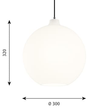Wohlert -kattolamppu Ø30 cm - Valkoinen opaalilasi - Louis Poulsen