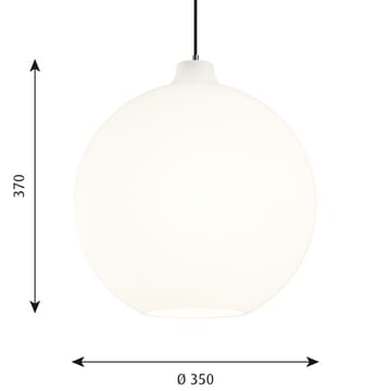Wohlert -kattolamppu Ø35 cm - Valkoinen opaalilasi - Louis Poulsen