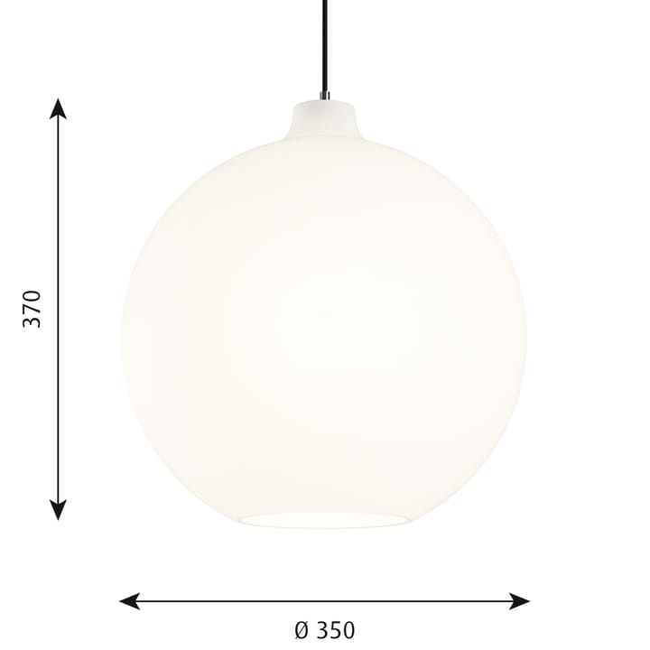 Wohlert -kattolamppu Ø35 cm, Valkoinen opaalilasi Louis Poulsen