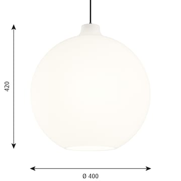 Wohlert -kattolamppu Ø40 cm - Valkoinen opaalilasi - Louis Poulsen