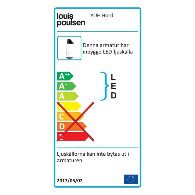 Yuh-pöytälamppu, Valkoinen-messinki Louis Poulsen