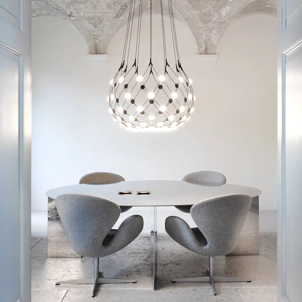 Mesh Wireless -kattovalaisin, Musta, keskikokoinen Luceplan