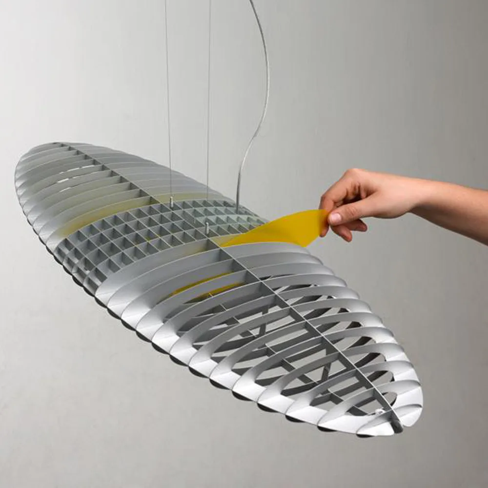 Titania D17 -riippuvalaisin, Alumiini-vaihdettava valosuodatin Luceplan