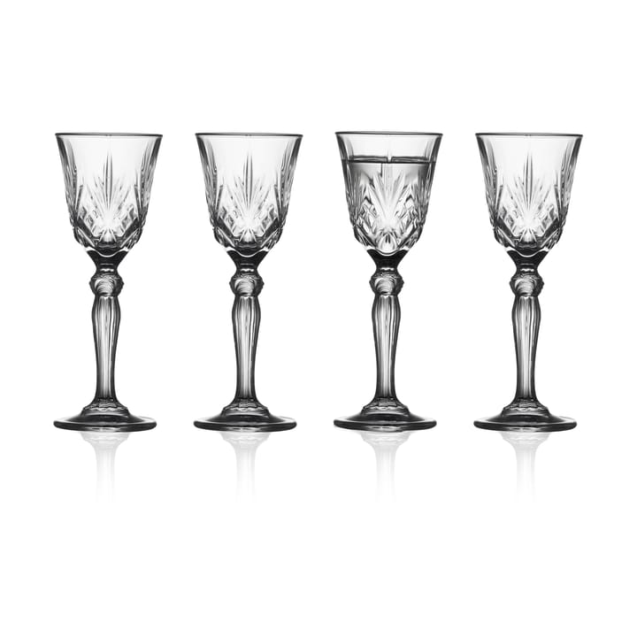 Melodia snapsilasi 5 cl 4-pakkaus - Clear - Lyngby Glas