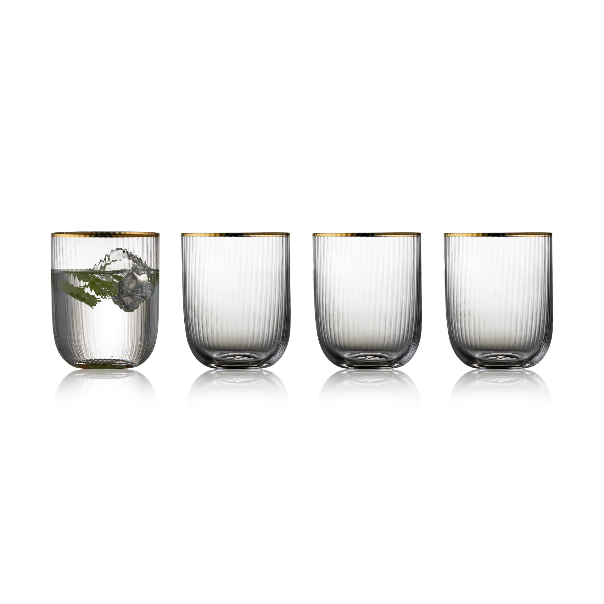 Palermo Gold tumbler-lasi 35 cl 4-pakkaus, Kirkas-kulta Lyngby Glas