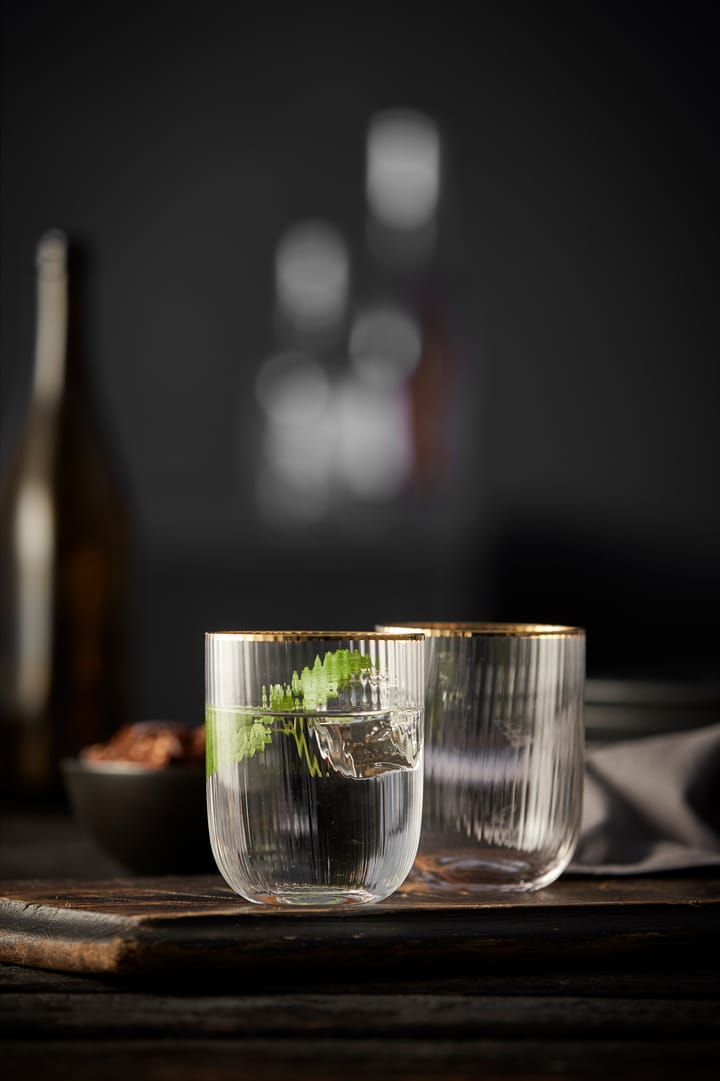 Palermo Gold tumbler-lasi 35 cl 4-pakkaus - Kirkas-kulta - Lyngby Glas