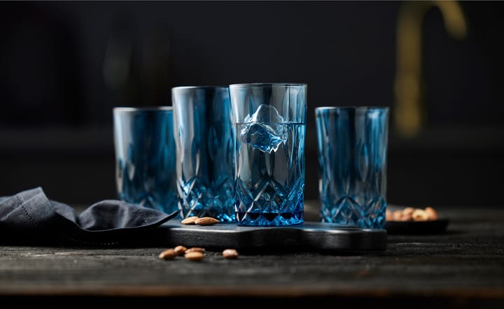 Sorrento highball lasi 38 cl 4-pakkaus - Blue - Lyngby Glas