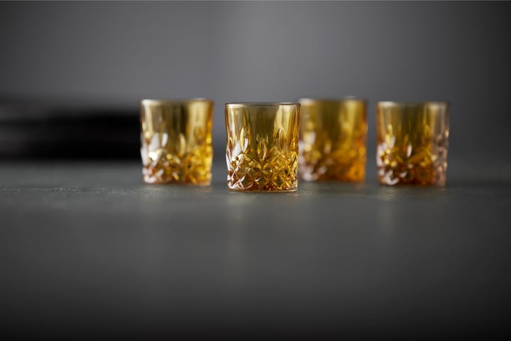 Sorrento shottilasit 4 cl 4 kpl - Amber - Lyngby Glas