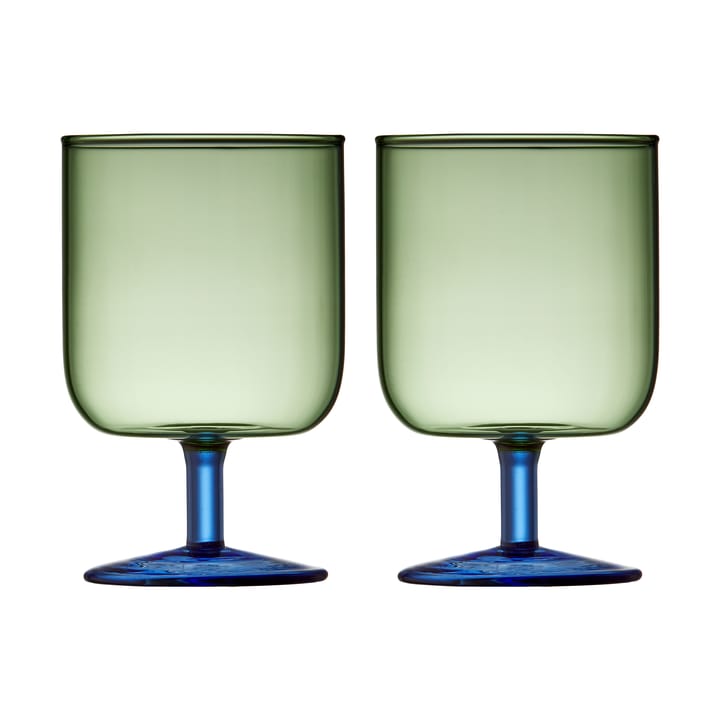 Torino viinilasi 30 cl 2-pakkaus - Green-blue - Lyngby Glas