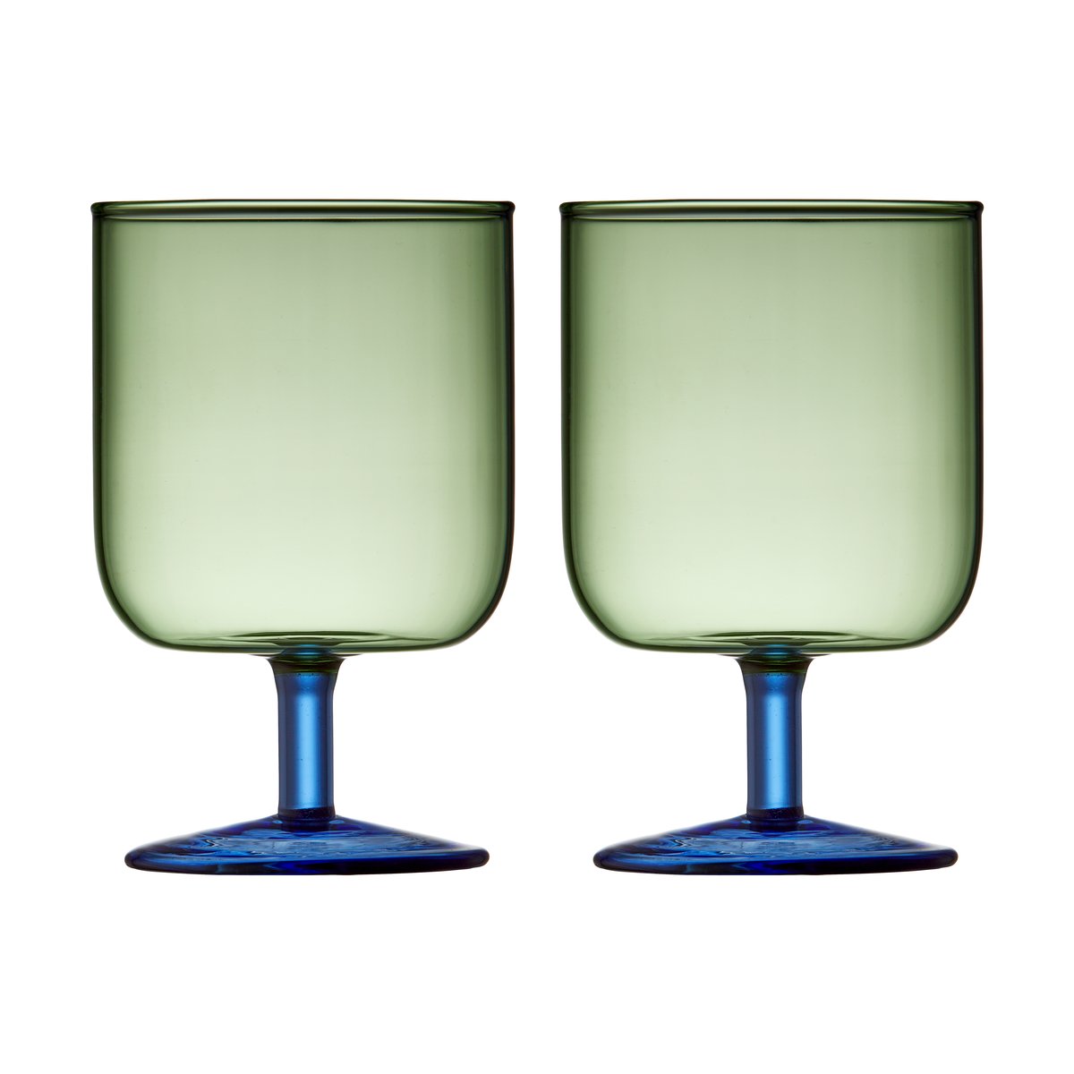 Lyngby Glas Torino viinilasi 30 cl 2-pakkaus Green-blue