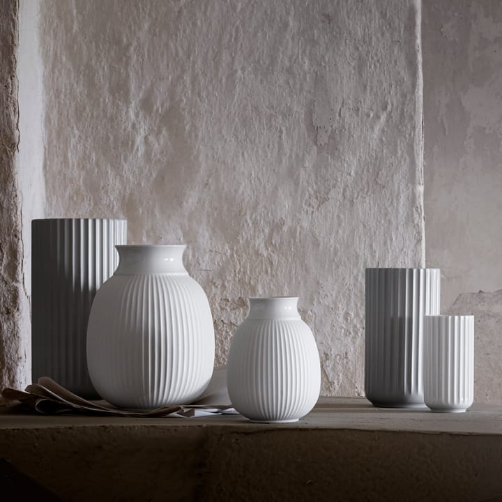 Lyngby Curve maljakko 17,5 cm, Valkoinen Lyngby Porcelæn