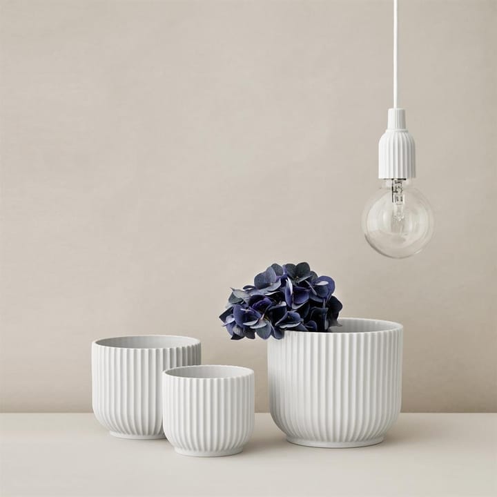 Lyngby kukkaruukku valkoinen, Ø14,5 cm Lyngby Porcelæn