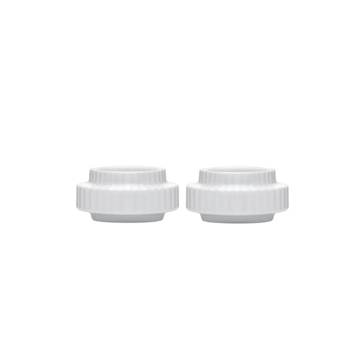 Lyngby kynttilälyhty Ø 6,5 cm 2-pakkaus, valkoinen Lyngby Porcelæn