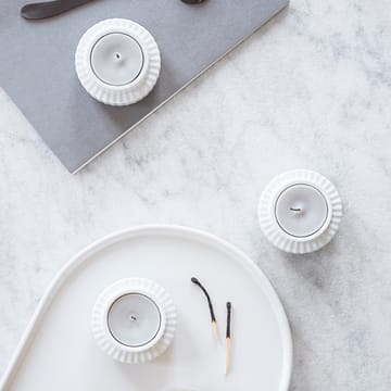 Lyngby kynttilälyhty Ø 6,5 cm 2-pakkaus - valkoinen - Lyngby Porcelæn