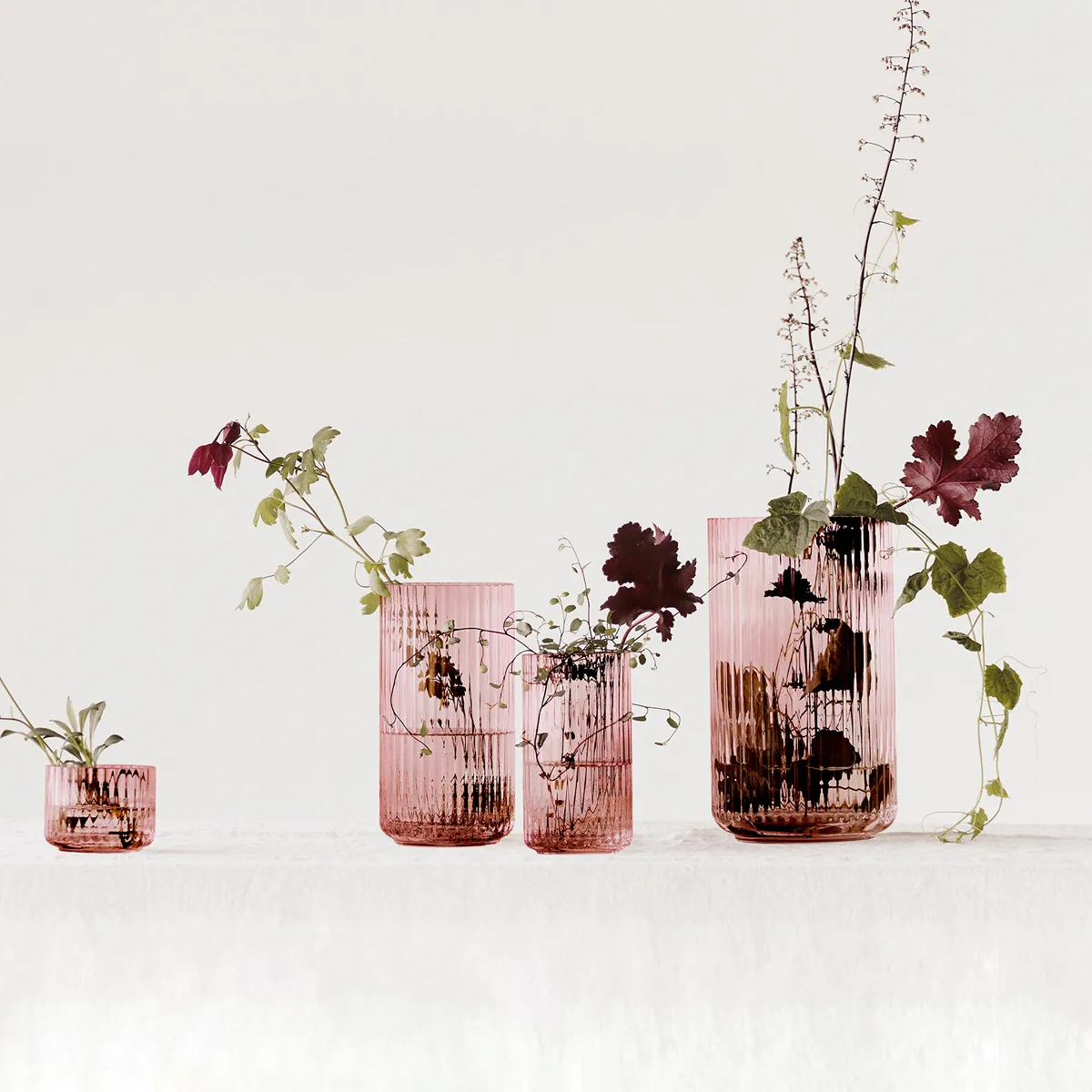 Lyngby lasimaljakko, burgundy, 38 cm Lyngby Porcelæn