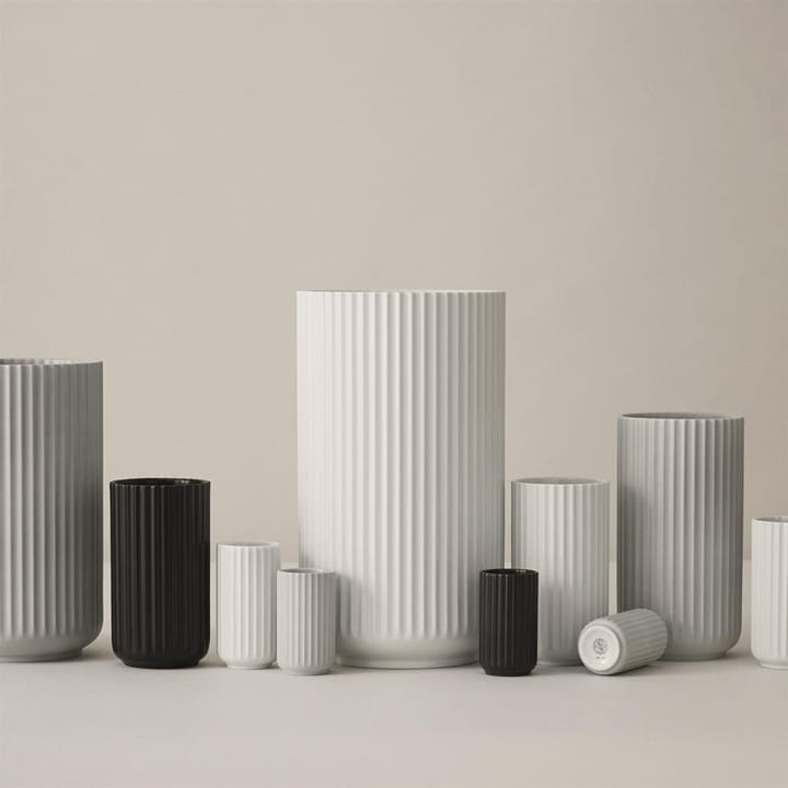 Lyngby maljakko musta matta, 20 cm Lyngby Porcelæn