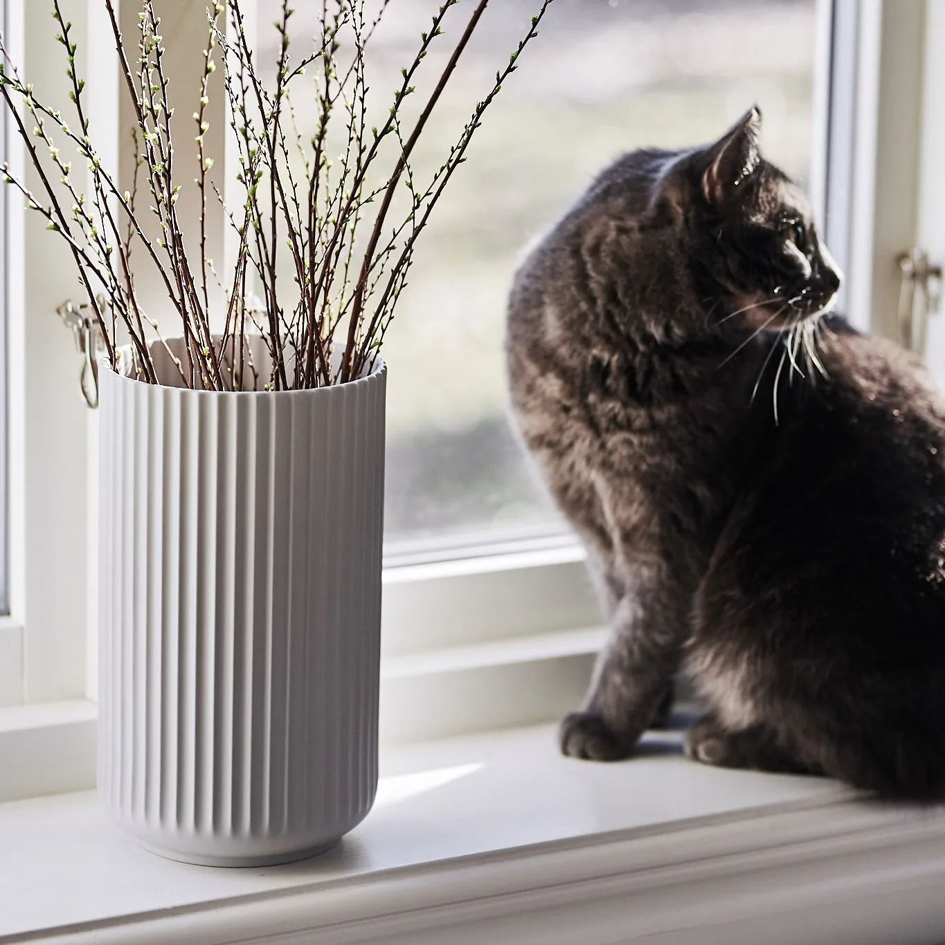 Lyngby maljakko valkoinen, 25 cm Lyngby Porcelæn