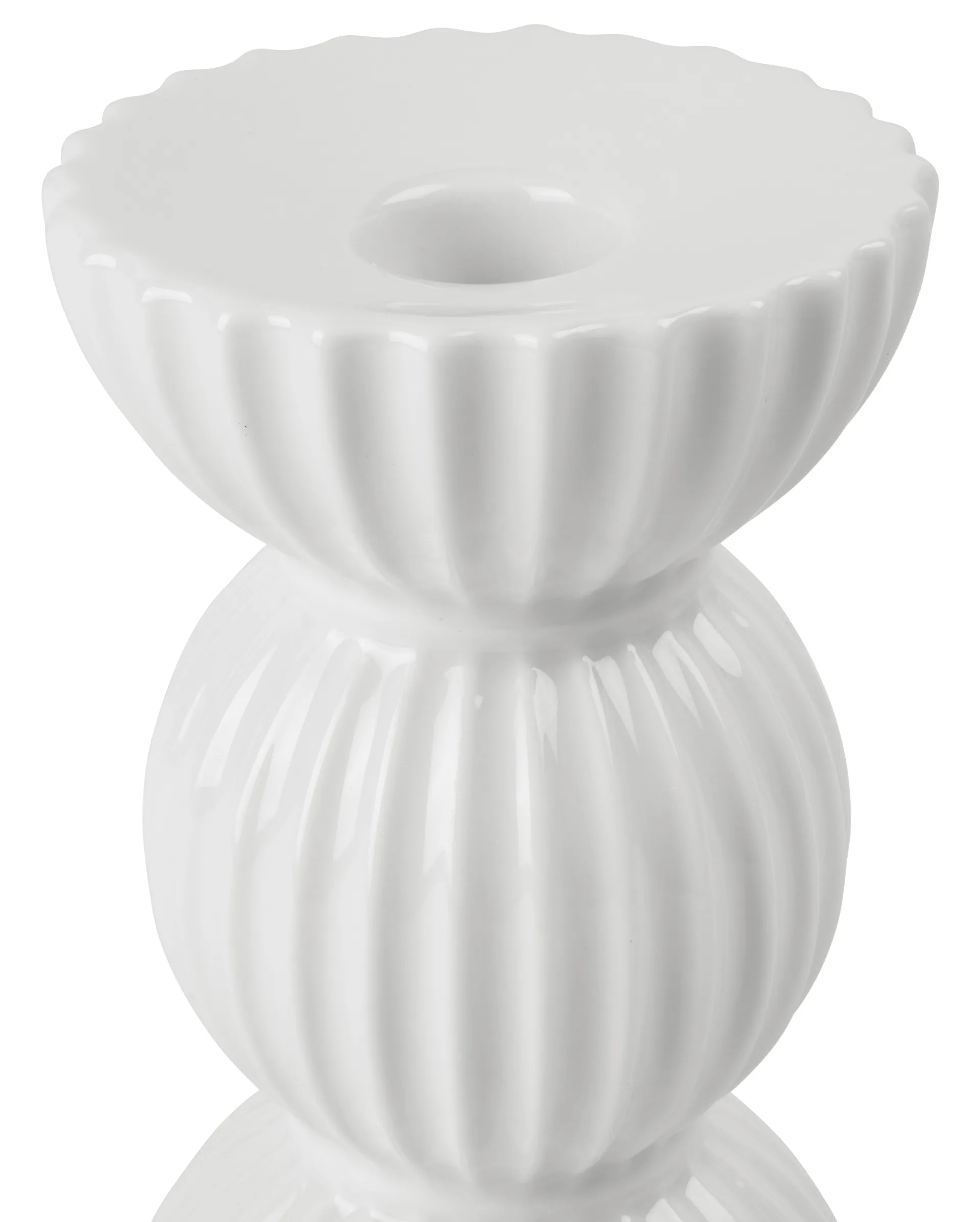 Lyngby Tura -kynttilänjalka 14 cm, Valkoinen Lyngby Porcelæn