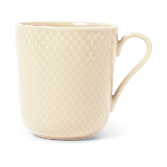 Lyngby Porcelæn Rhombe Earth muki 39 cl Marble | Skandinaavinen Sisustus | Kahvikupit | Valkoinen