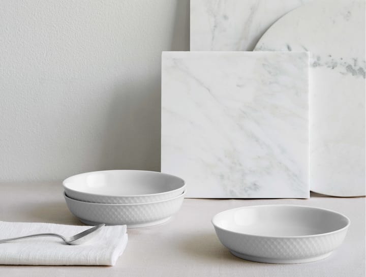 Rhombe jälkiruokalautanen Ø16 cm, Valkoinen Lyngby Porcelæn