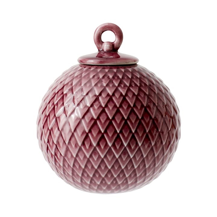 Rhombe joulupallo Ø 7 cm - Punainen - Lyngby Porcelæn