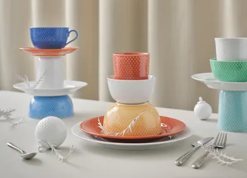 Rhombe joulupallo Ø 7 cm - valkoinen - Lyngby Porcelæn