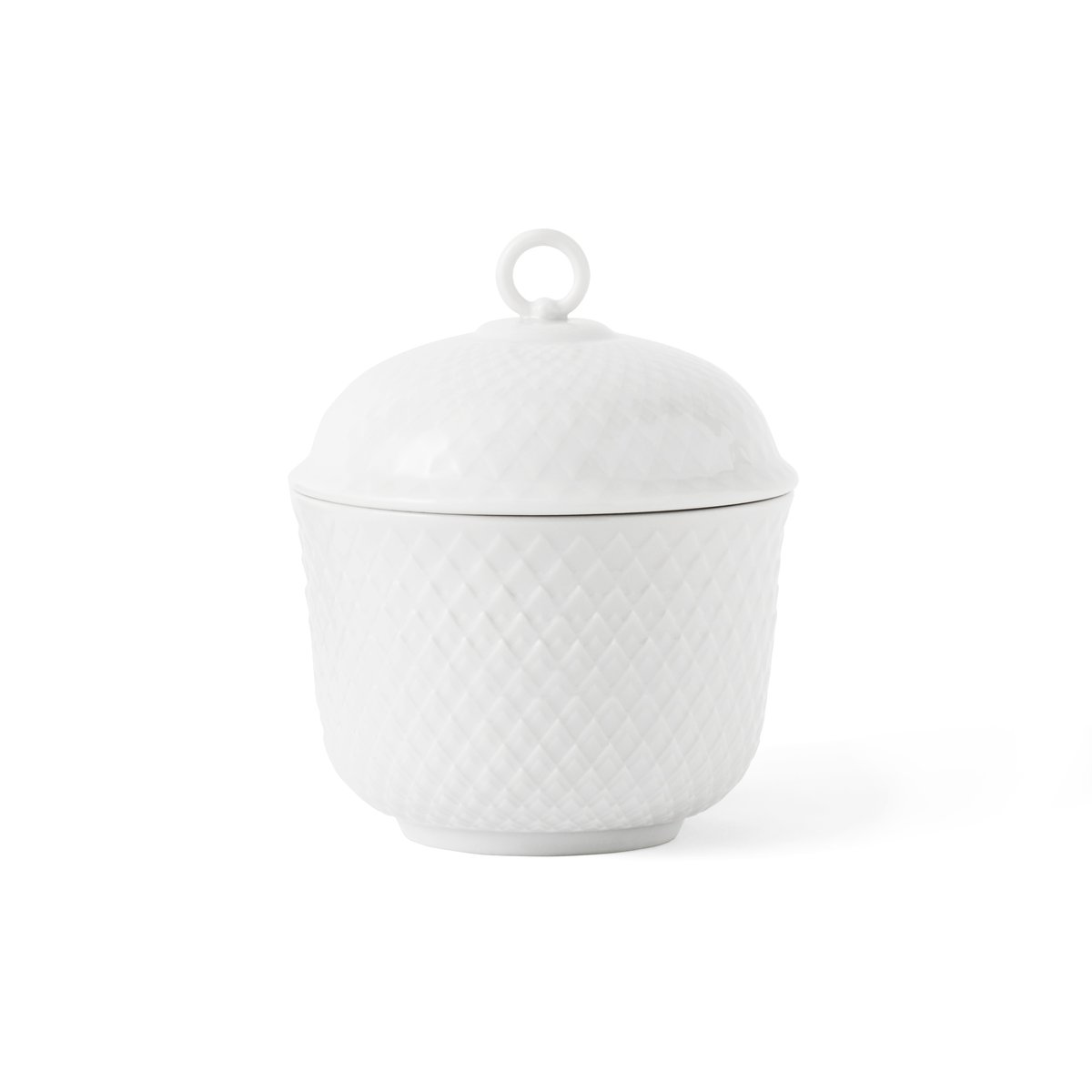 Lyngby Porcelæn Rhombe kannellinen kulho 8,5 cm Valkoinen