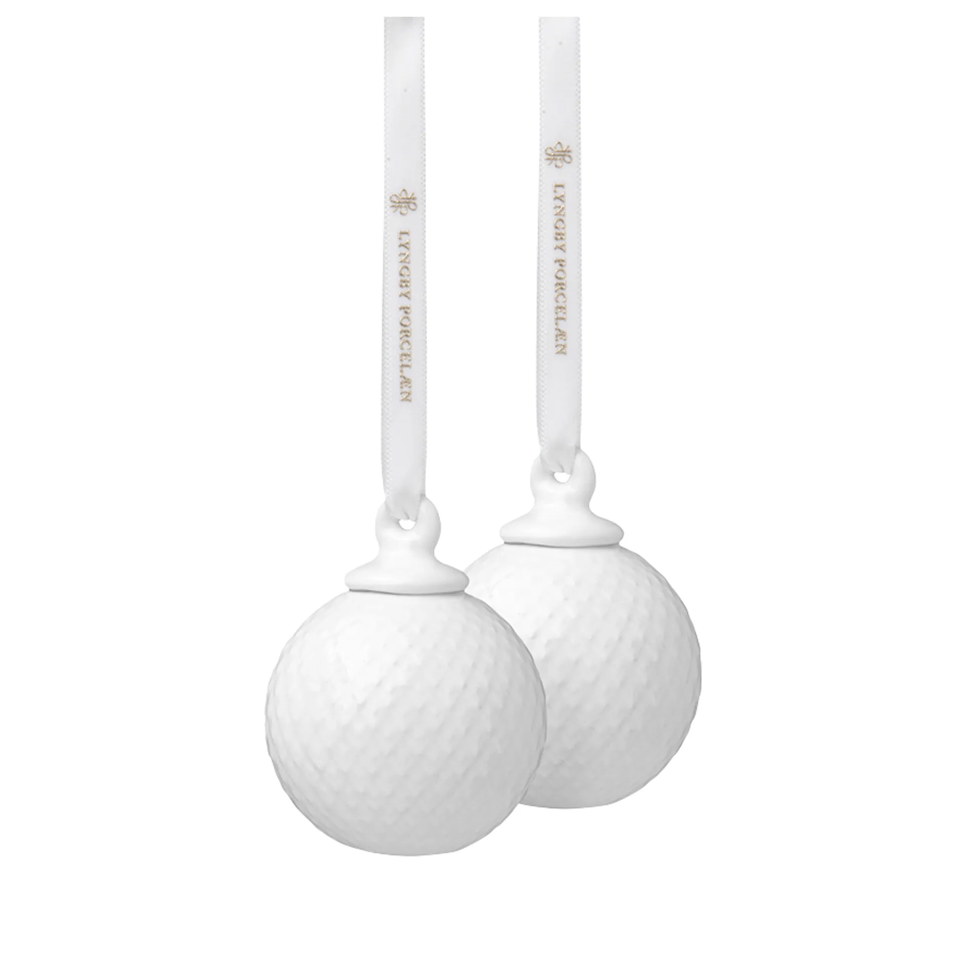 Rhombe koriste Ø5 cm 2-pack, Valkoinen Lyngby Porcelæn