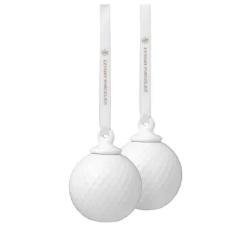 Rhombe koriste Ø5 cm 2-pack - Valkoinen - Lyngby Porcelæn