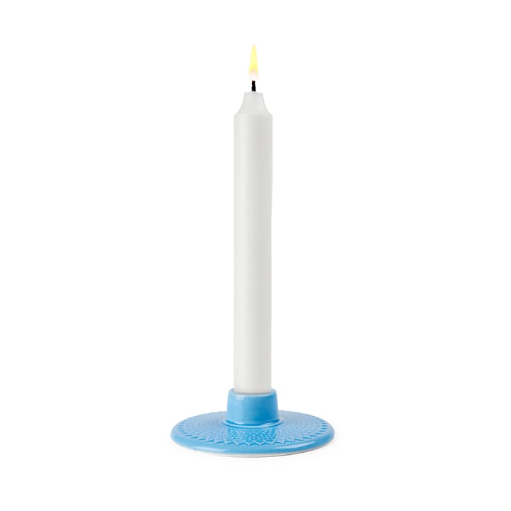 Rhombe kynttilänjalka 3 cm - Sininen - Lyngby Porcelæn