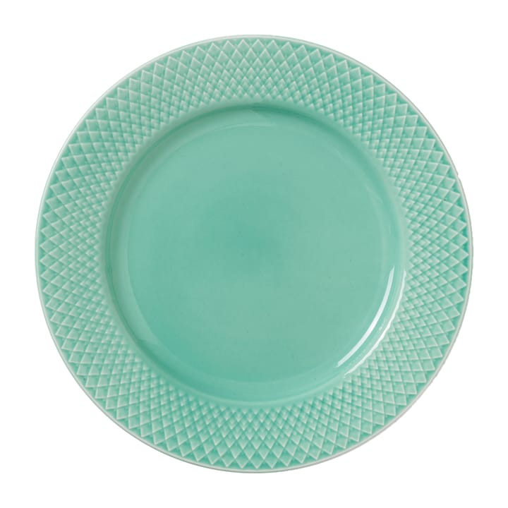 Rhombe lautanen Ø 21 cm - Aqua - Lyngby Porcelæn