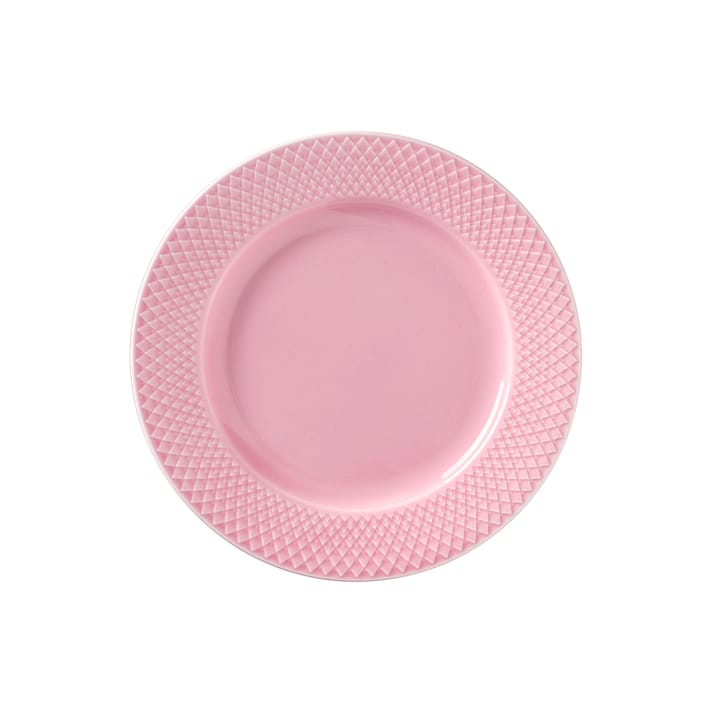 Rhombe lautanen vaaleanpunainen - 21 cm - Lyngby Porcelæn