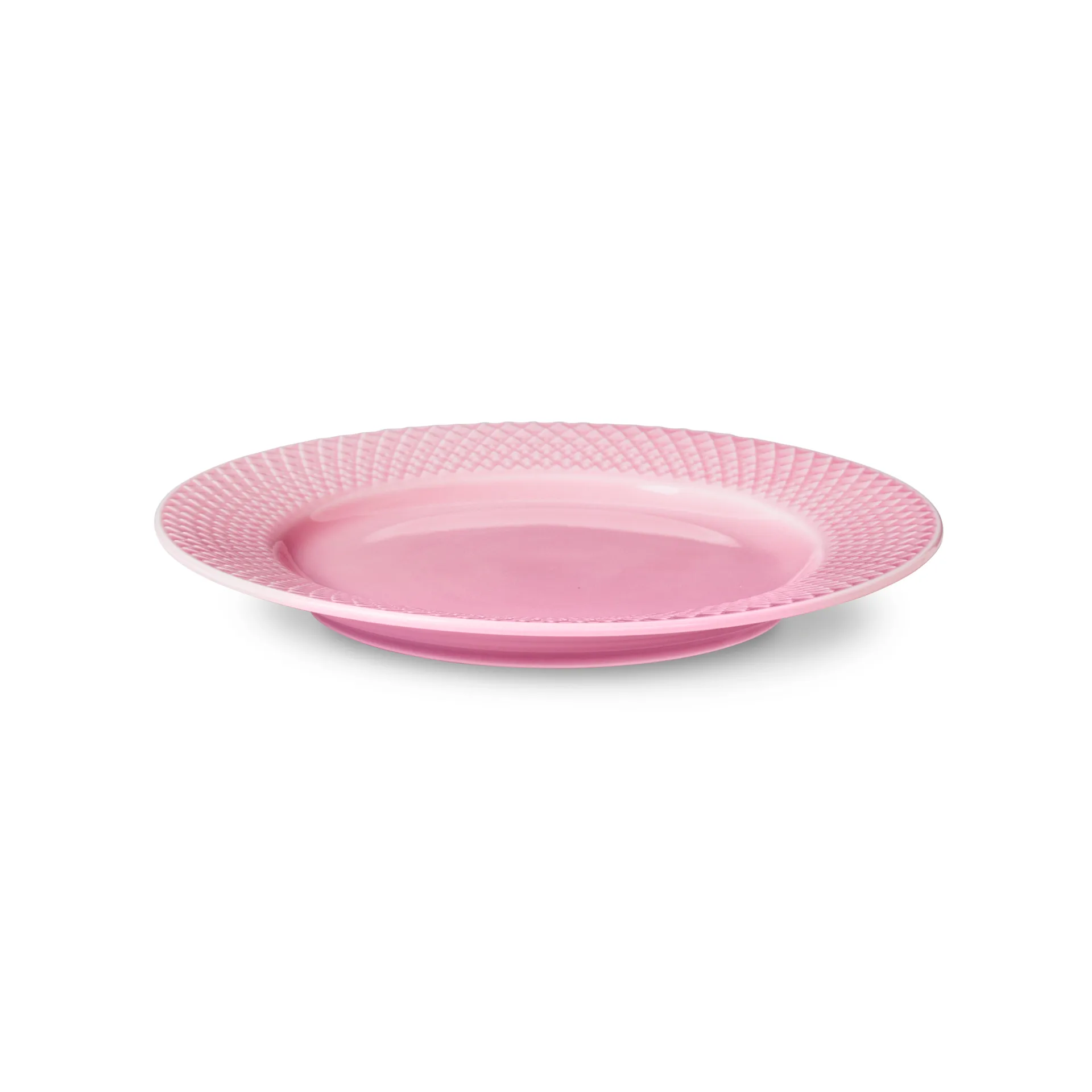Rhombe lautanen vaaleanpunainen, 21 cm Lyngby Porcelæn