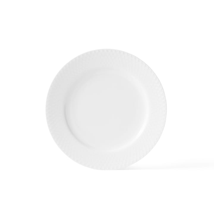 Rhombe lautanen, valkoinen - Ø 21 cm - Lyngby Porcelæn