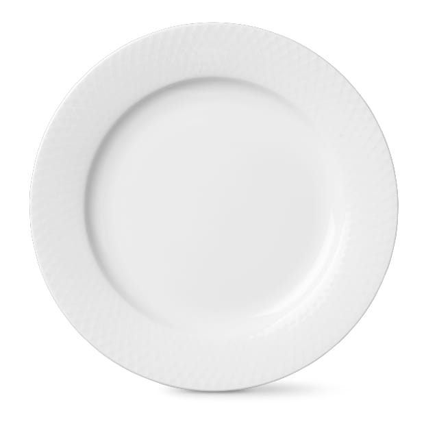 Rhombe lautanen, valkoinen - Ø 23 cm - Lyngby Porcelæn