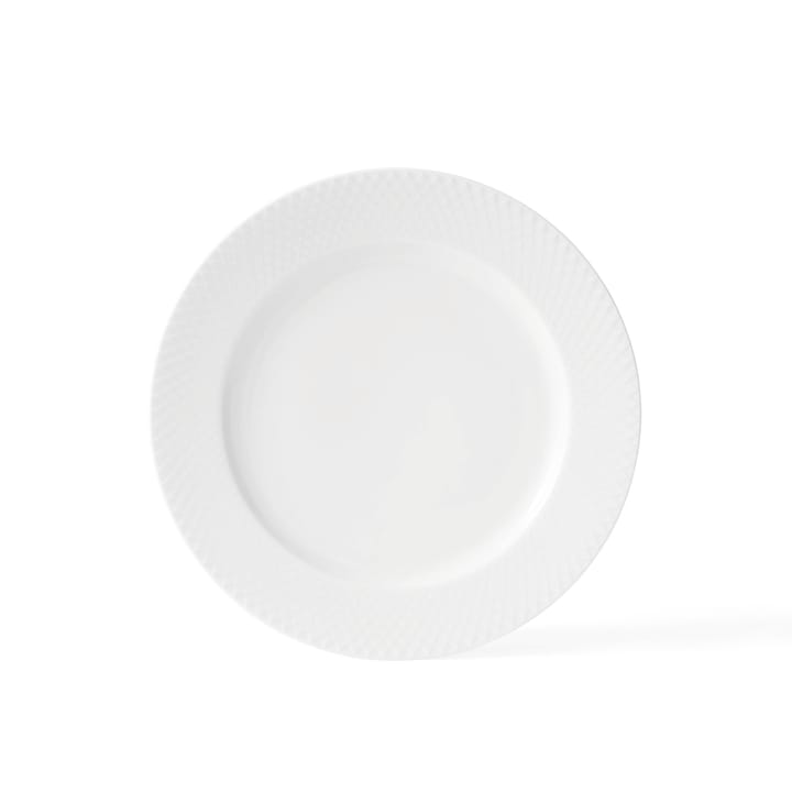 Rhombe lautanen, valkoinen - Ø 27 cm - Lyngby Porcelæn
