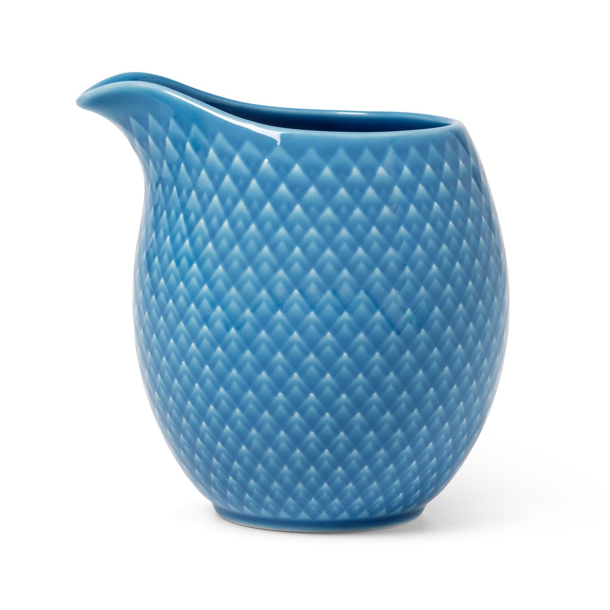 Lyngby Porcelæn Rhombe maitokannu 39 cl Sininen | Skandinaavinen Sisustus | Maitokannut | Sininen
