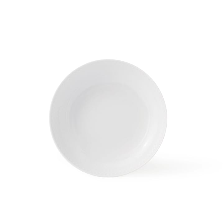 Rhombe syvä lautanen, valkoinen - Ø 20 cm - Lyngby Porcelæn