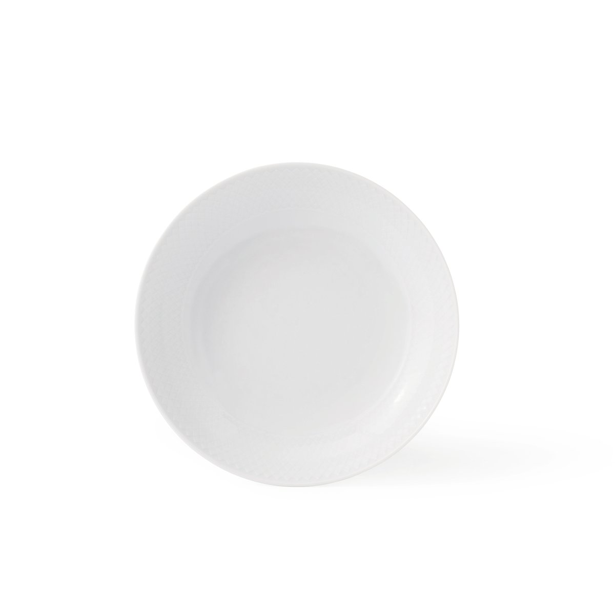Lyngby Porcelæn Rhombe syvä lautanen valkoinen Ø 20 cm