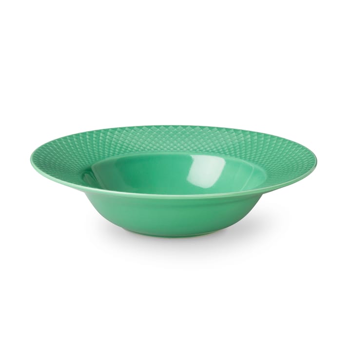 Rhombe syvä lautanen vihreä - 24,5 cm - Lyngby Porcelæn