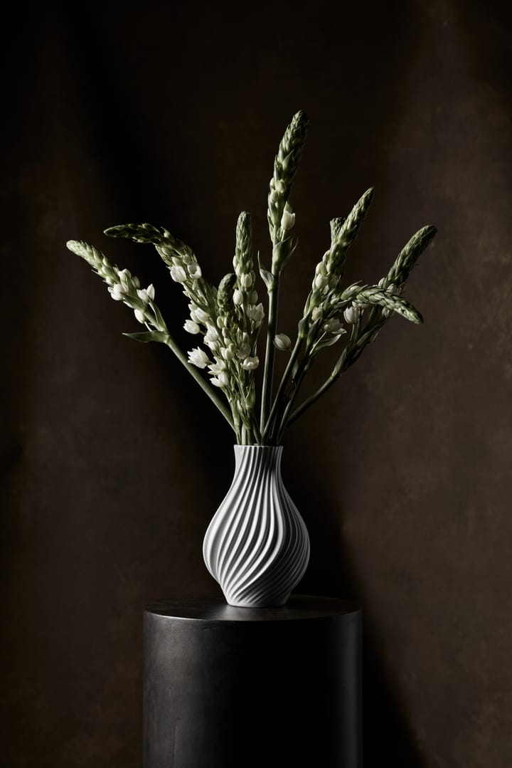 Twist maljakko 18 cm, Valkoinen Lyngby Porcelæn